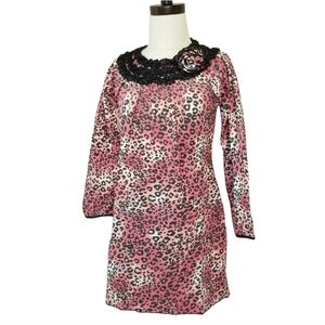 ✨️ NEW Gigi Girl 6T Pink Animal Print Leopard Cheetah Long Sleeve Dress